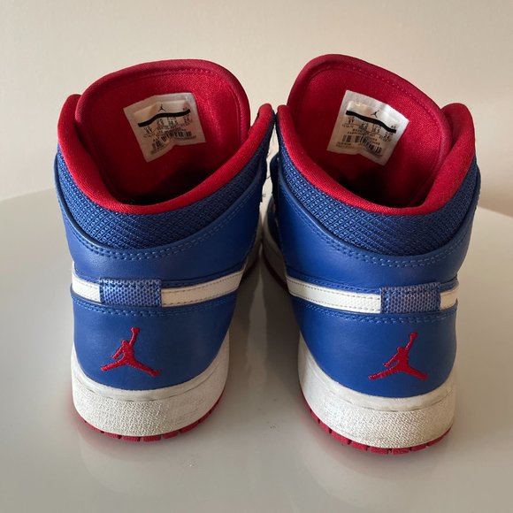 Air Jordan 1 Mid Game Royal/Gym Red-White - Picture 2 of 4